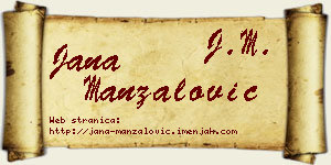 Jana Manzalović vizit kartica